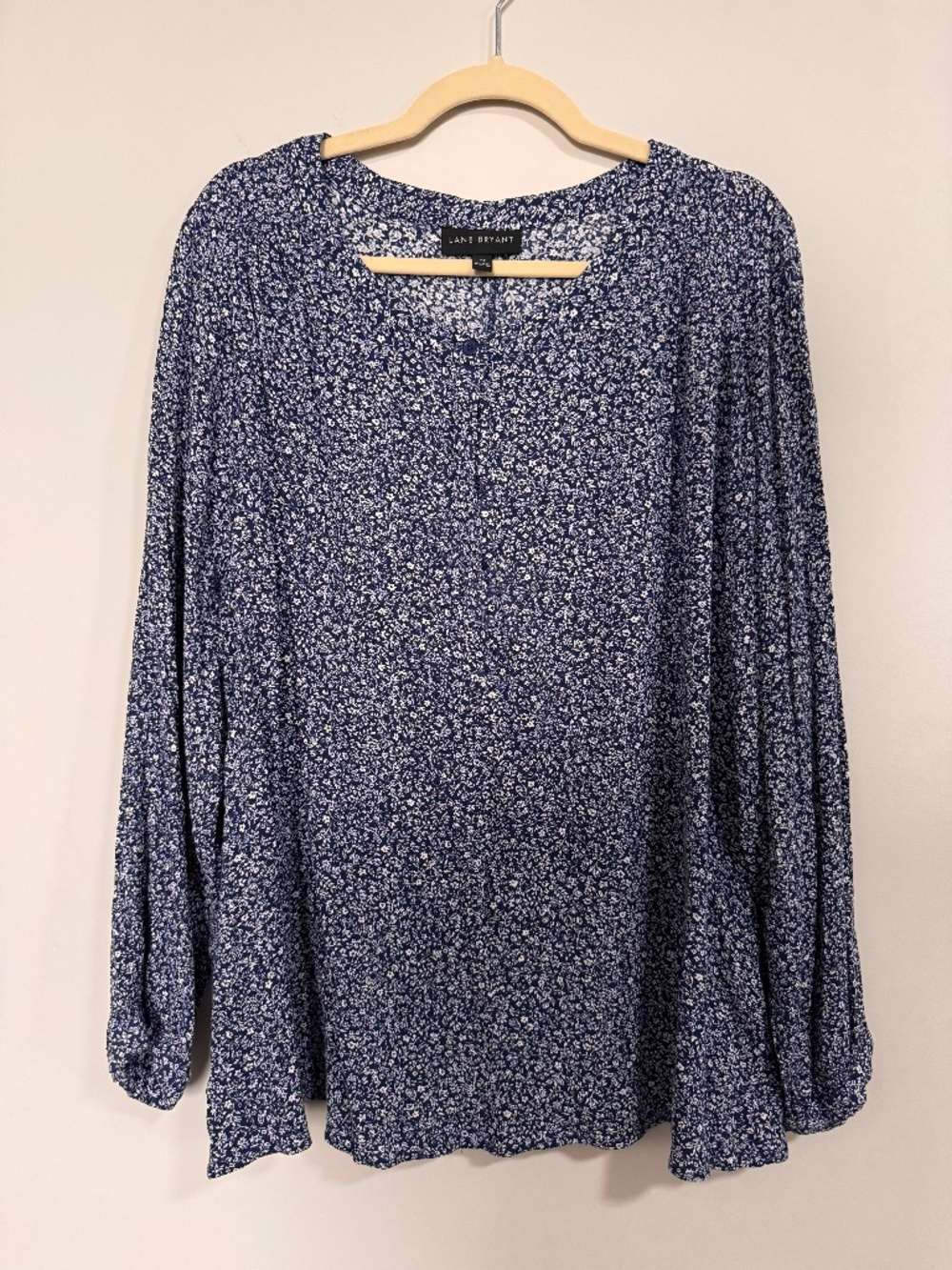 Lane Bryant Crepe Henley Blouse